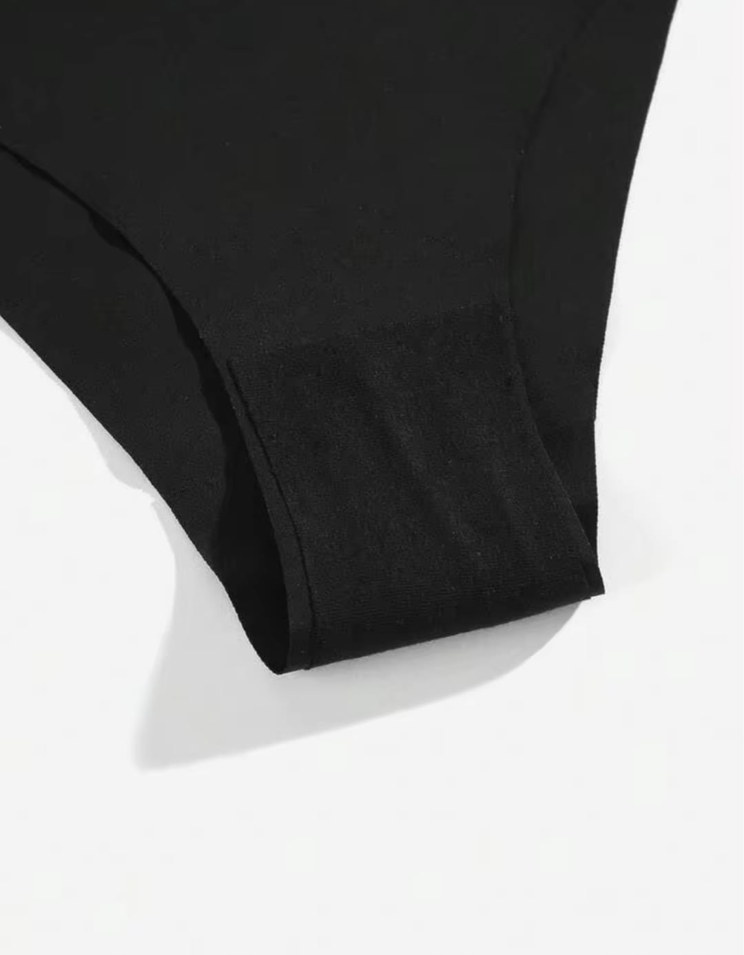 Women's Black Strappy V-Waist Seamless Cheeky Panties with Adjustable Straps